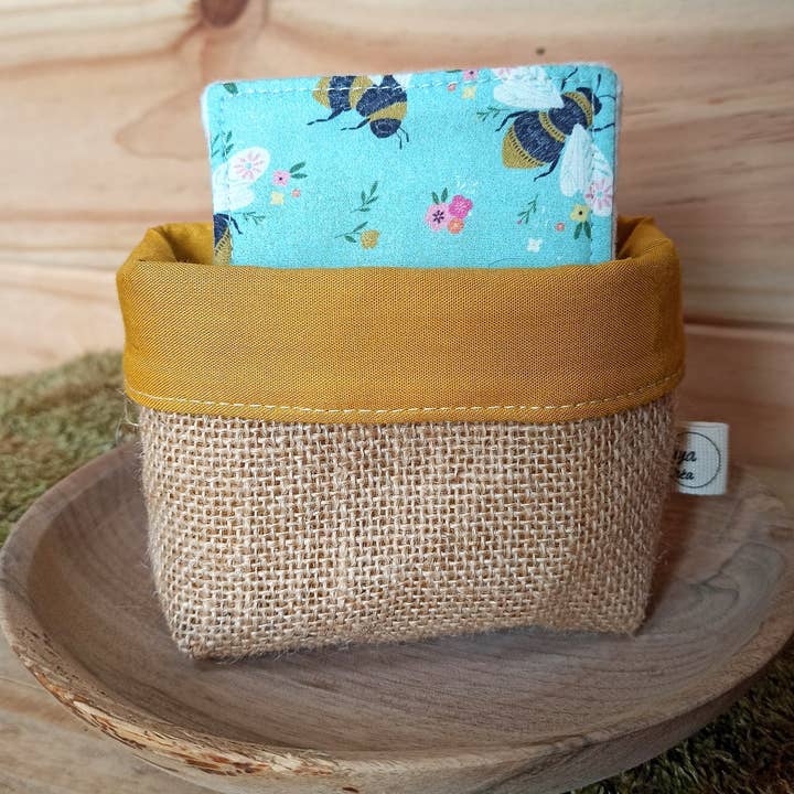 Maya Créa - Wholesale Dinner & Cloth Napkin - Set of 7 organic wipes and the basket16