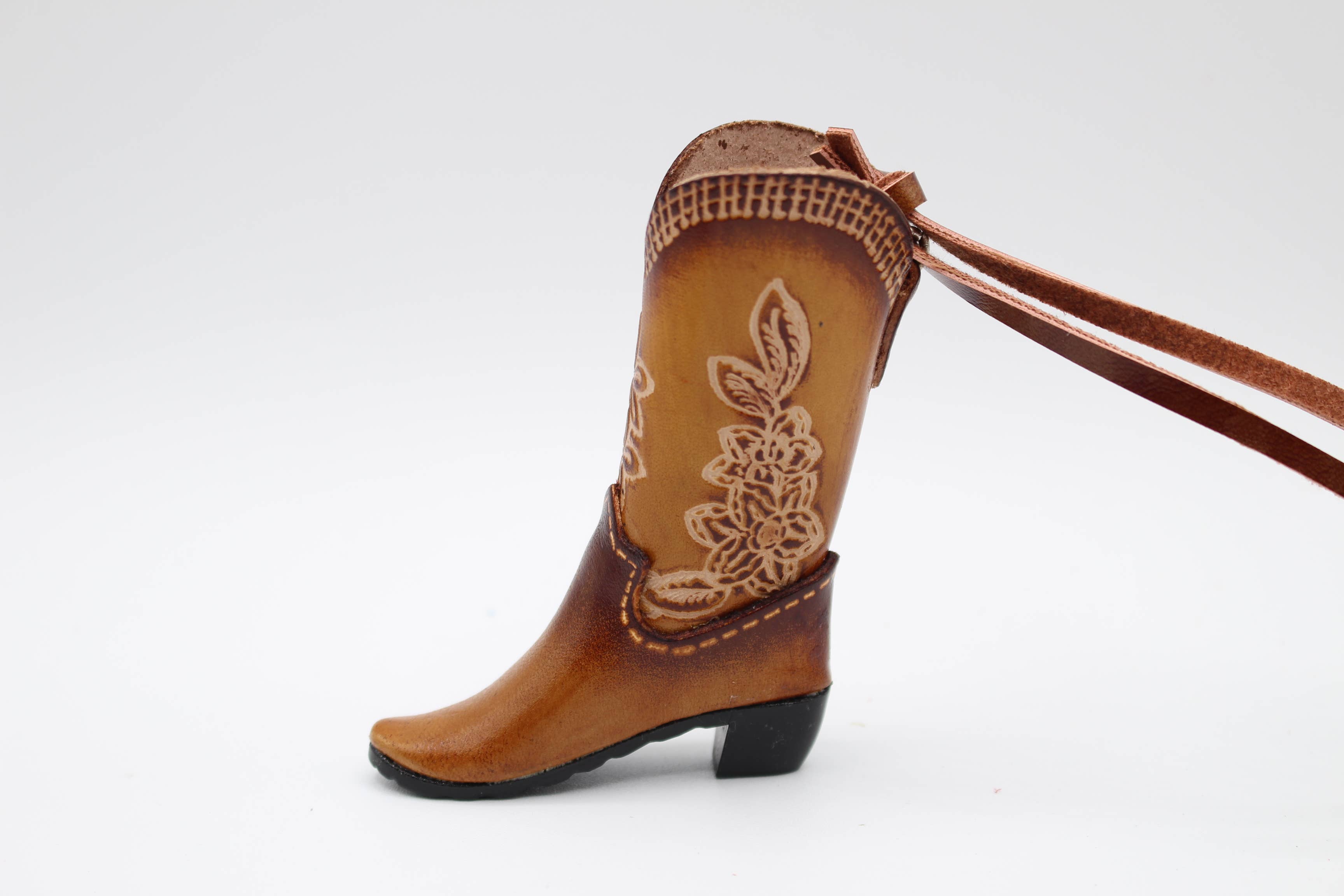 Sunflower Handmade leather inc - Wholesale Ornament - or003 leather cowboy boots ornaments4