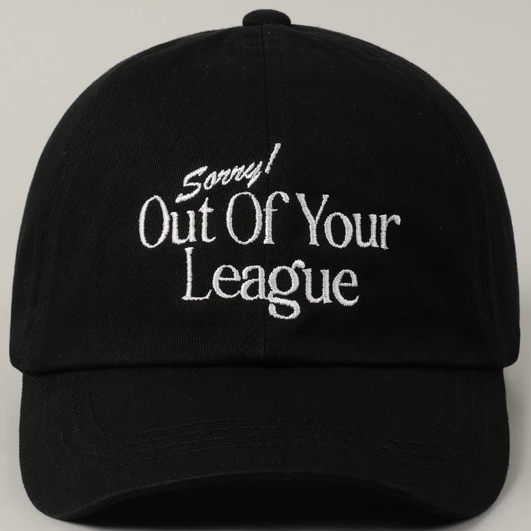 Fashion City - Vendita all'ingrosso Cappellino da baseball - Unisex - Berretto da baseball ricamato Sorry Out Of Your League0