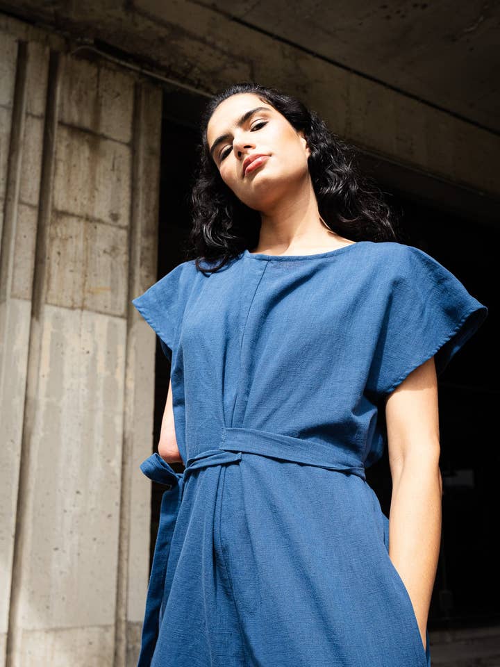 MOROCCO JUMPSUIT AZURE for wholesale by MAS Montreal