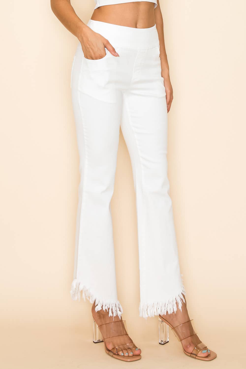 Urban Diction - Vente Pantalon – femme - Pantalon effiloché en sergé de coton Urban Diction 7