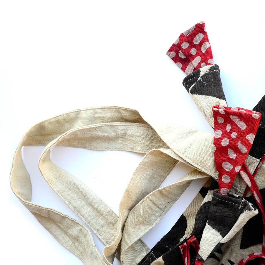 Ichcha – Großhandel Lebensmittel-/Einkaufstasche – Große Tasche aus Bio-Baumwolle mit Blockdruck - Geo 2.03