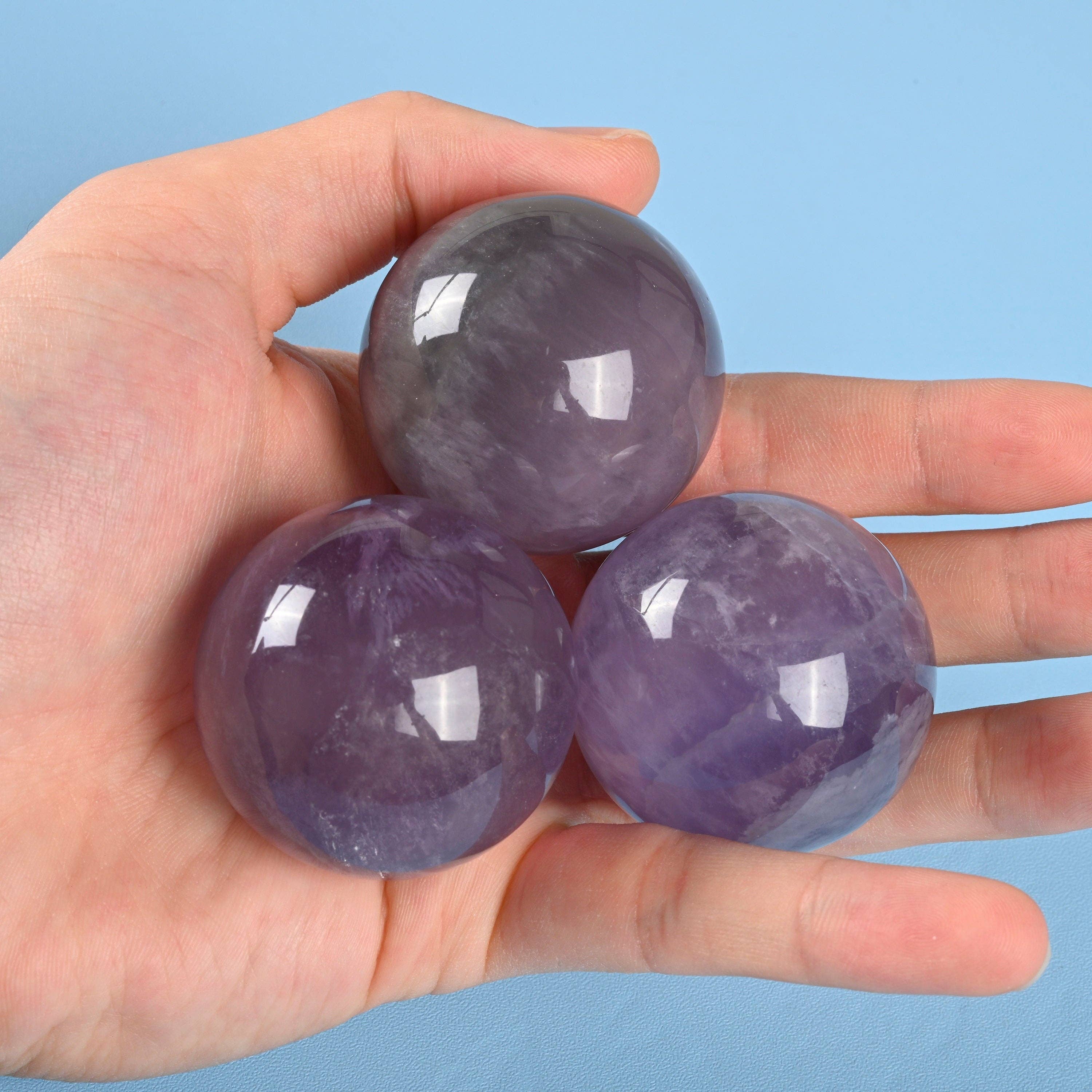 ilovebeadsusa - Wholesale Spiritual Stone/Crystal - 30,40,50mm Natural Fluorite Sphere Crystal Ball2