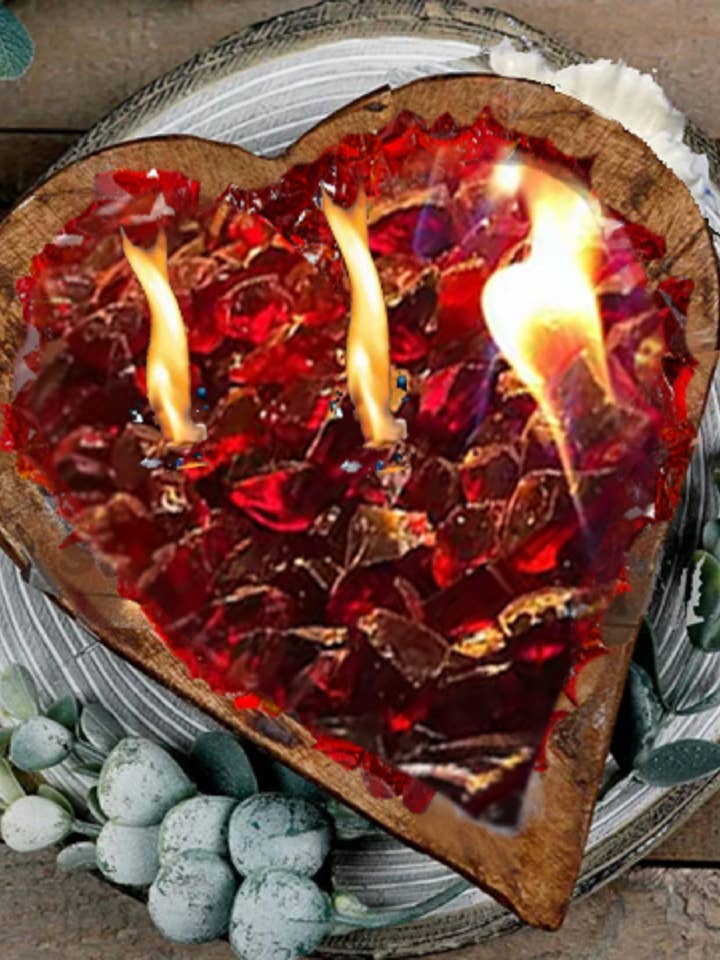 Fire Glass Dough Bowl Candle | Hand-Poured Soy Wax Candle Ho (Copy) for wholesale by Naturally Gifted