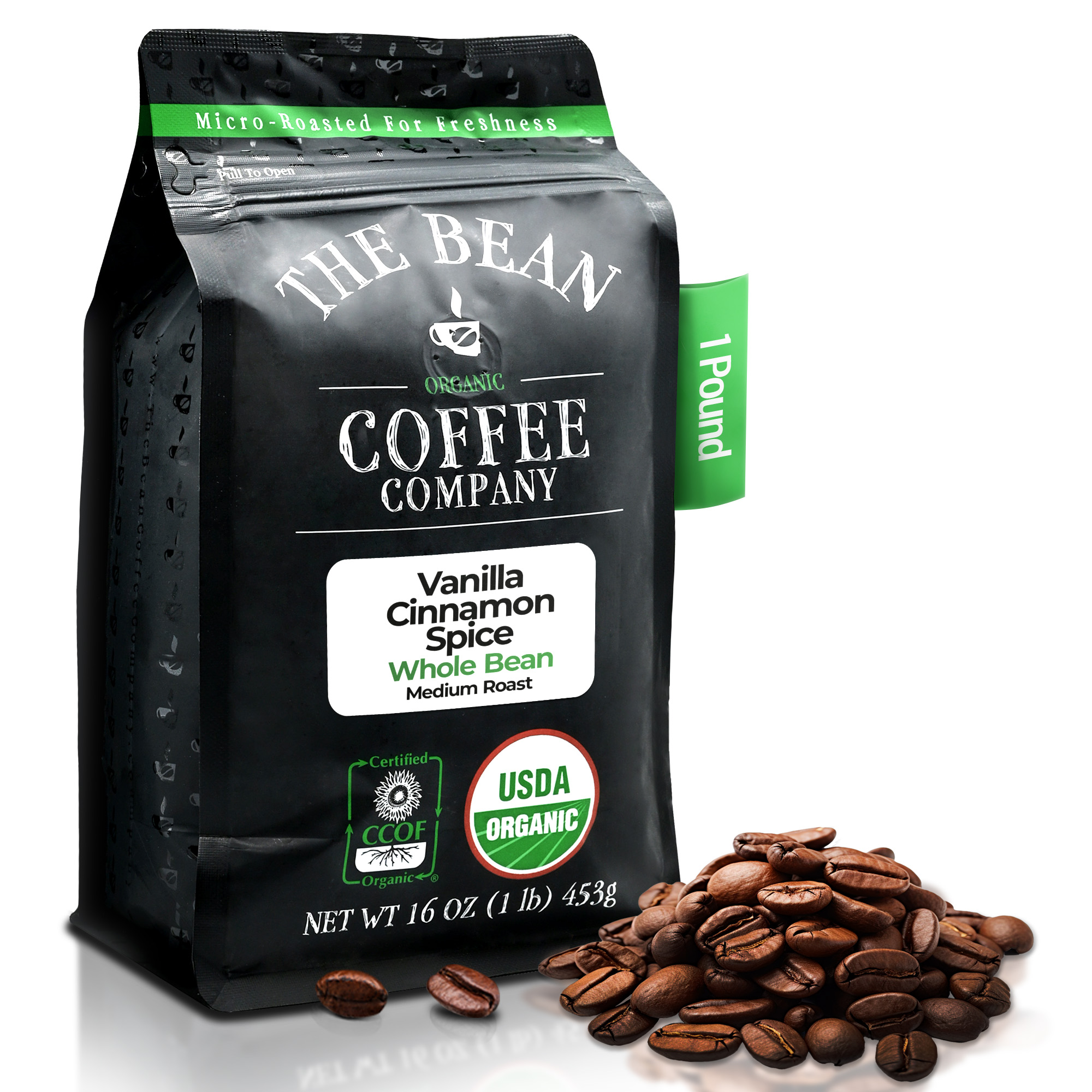 The Bean Coffee Company - Wholesale Ground Coffee - Organic Holiday Bean ~ Vanilla Cinnamon Spice Coffee11