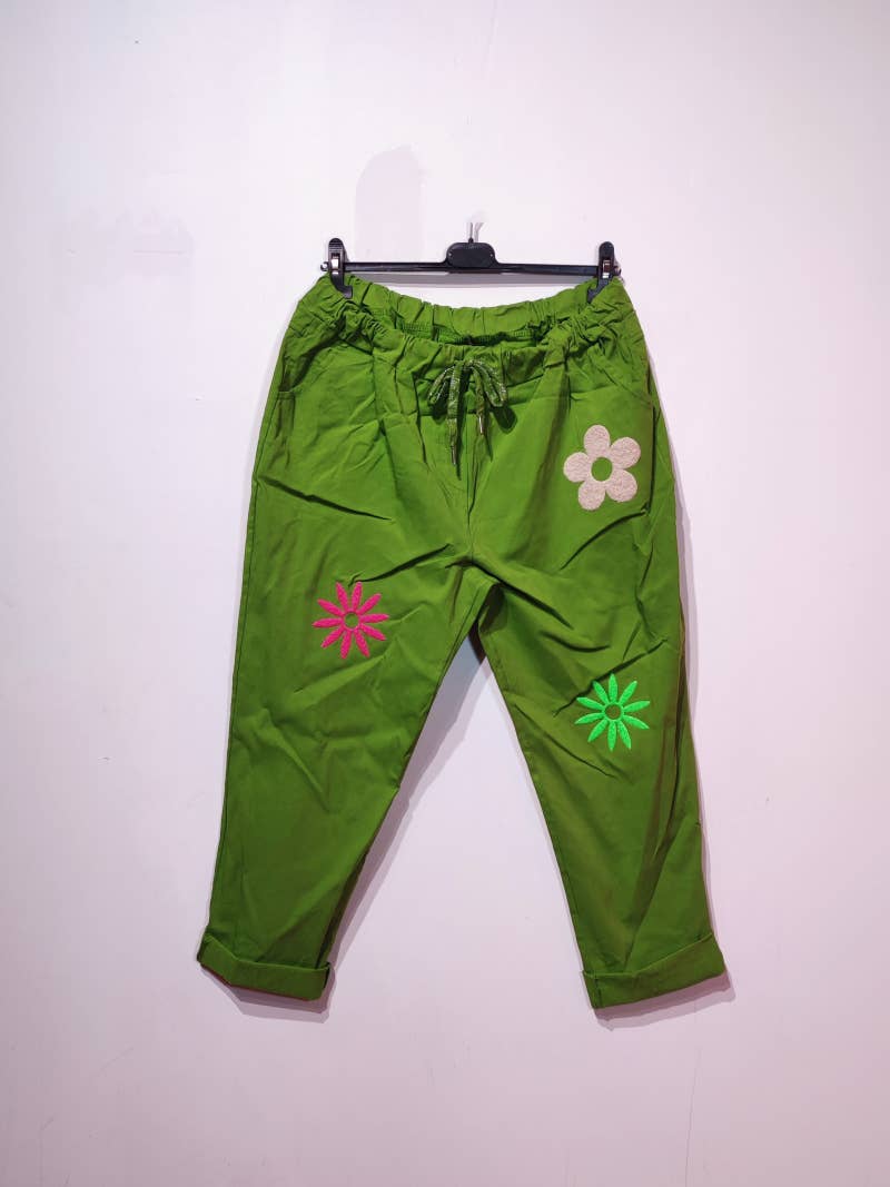 Pomelo paris - Wholesale Pants - Women's - MOON PANTS 3 FLOWERS3