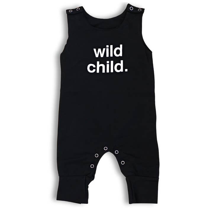 Barboteuse pour bébé/tout-petit - Wild Child (Black) pour la vente par Denver James