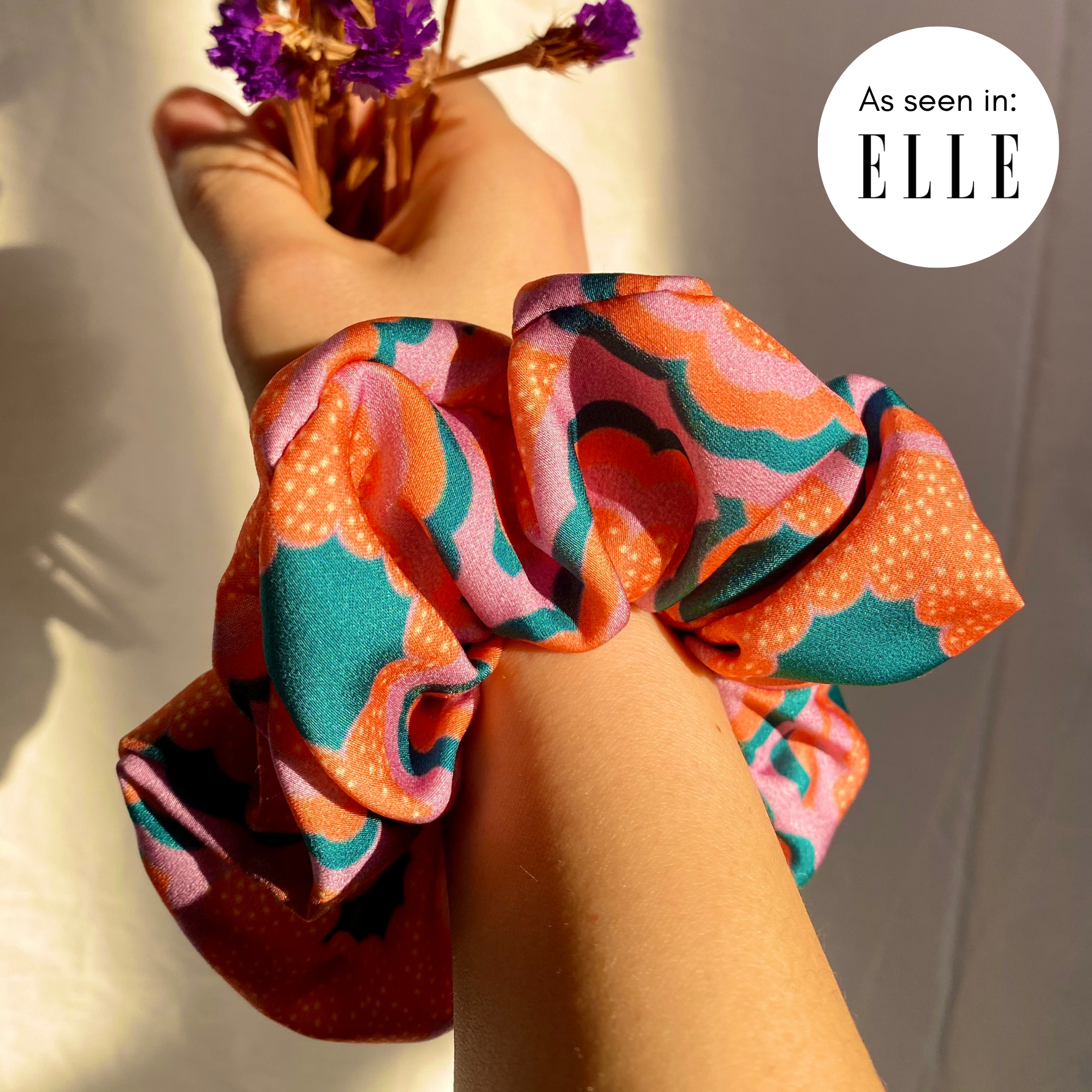 Newt London - Wholesale Scrunchie - Women's - Sustainable Orange Zesty Hair Scrunchie – Handmade in the UK1