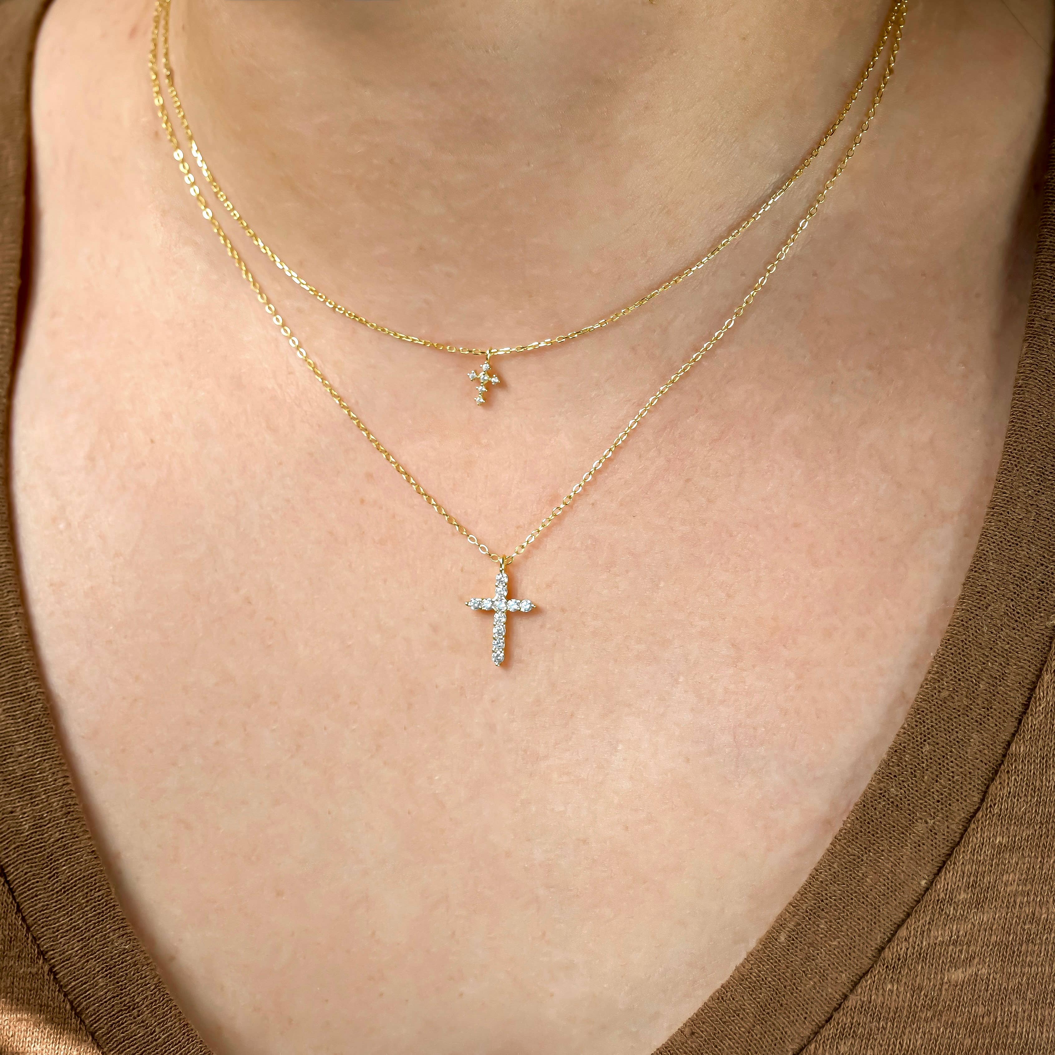 Blueyejewelry - Wholesale Pendant/Charm Necklace - Diamond Cross Necklace - Sterling Silver CZ Cross Pendants8