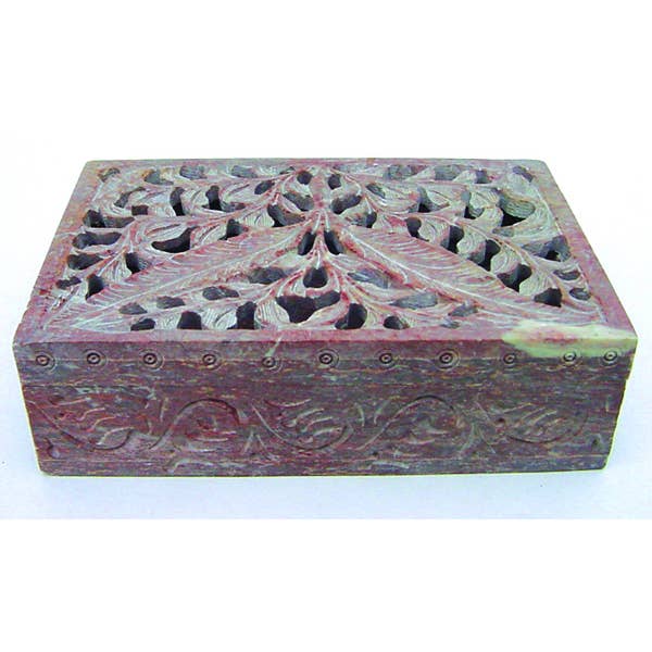 Benjamin International - Wholesale Decorative Box - Soapstone Foliate Box