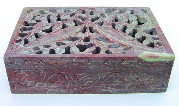 Benjamin International - Wholesale Decorative Box - Soapstone Foliate Box