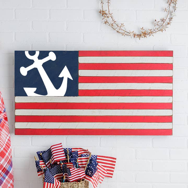 Rustic Marlin – wholesale Skylt – Flagga Stor - lutat ankare