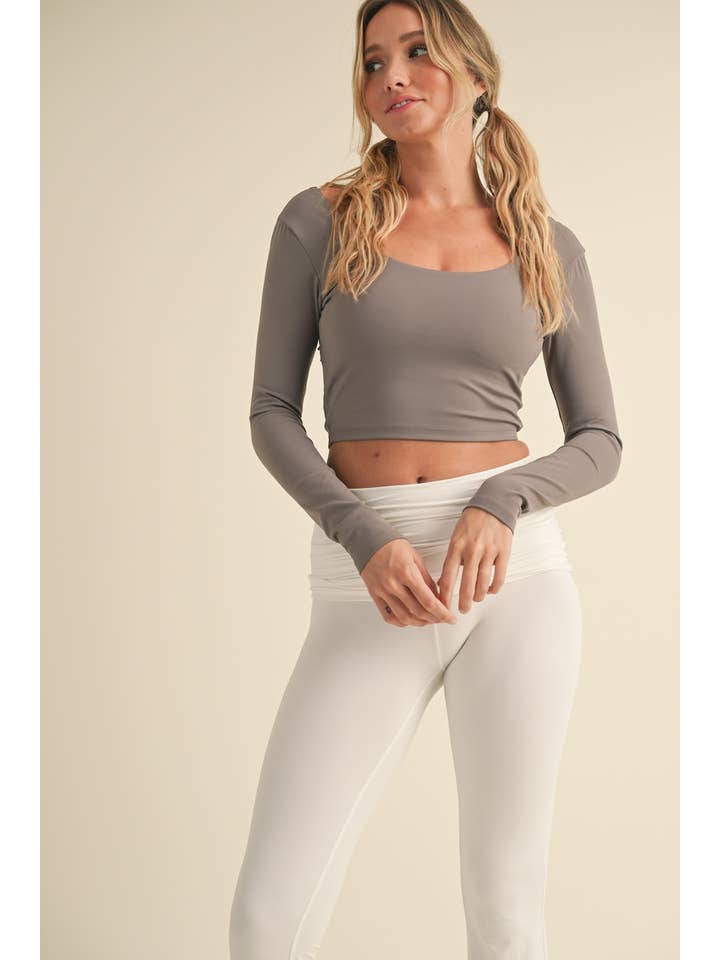 KIMBERLY C - Wholesale Athletic Top - Women's - Twist Back Long Sleeve Top38