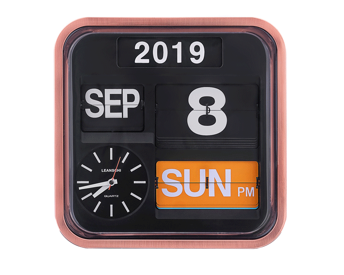 LEANSCHI – wholesale Wall clock – WALL CLOCK & YEAR CALENDAR with digital display (ENG)1