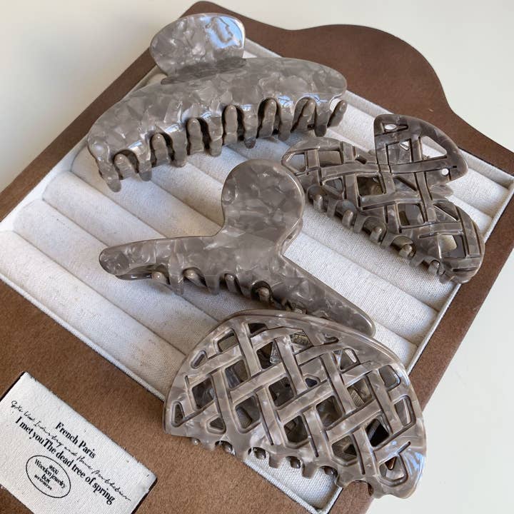 LadyJuneAccessories - Wholesale Hair clip – Women’s - Woven Lattice Claw Clip – Minimalist Designer Hair Accessory7