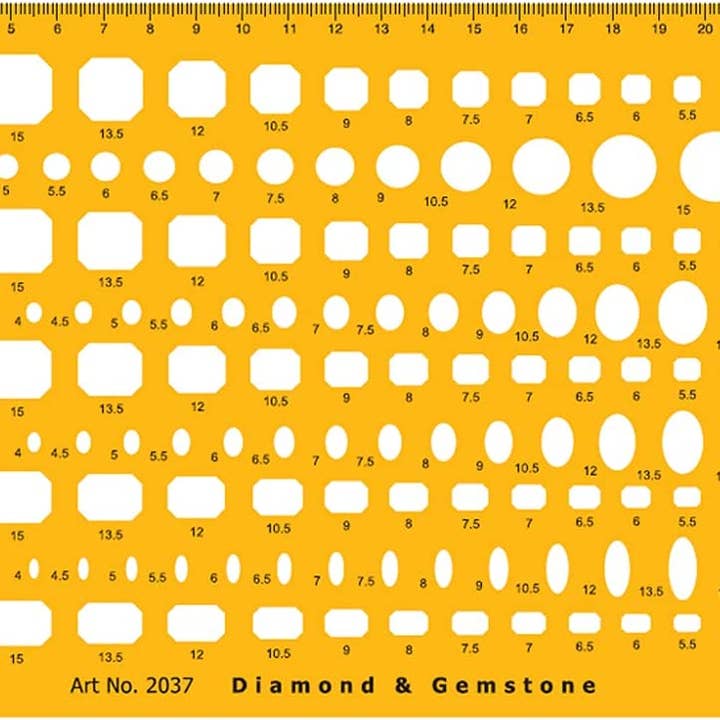 Plantillas de diseño de joyería Liquidraw, plantillas de fabricación de joyas - Formas y tamaños de piedras para venta al por mayor de Liquidraw