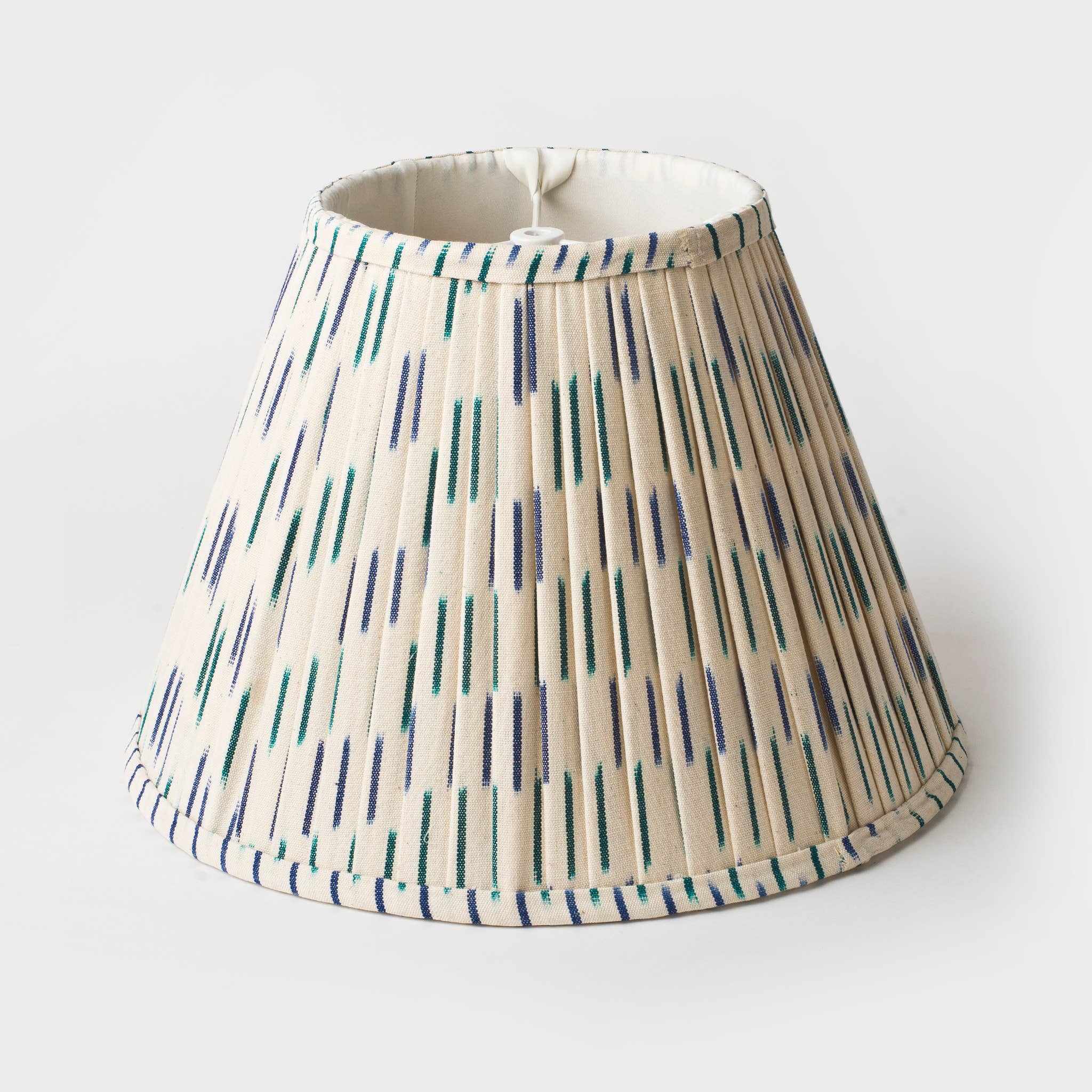 Mela Artisans - Wholesale Lamp Shade - Blue Ikat Pleated Lampshade1