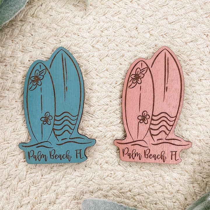 The Cottonseed Marketplace - Wholesale Magnet - Surfboard Wooden Magnet0