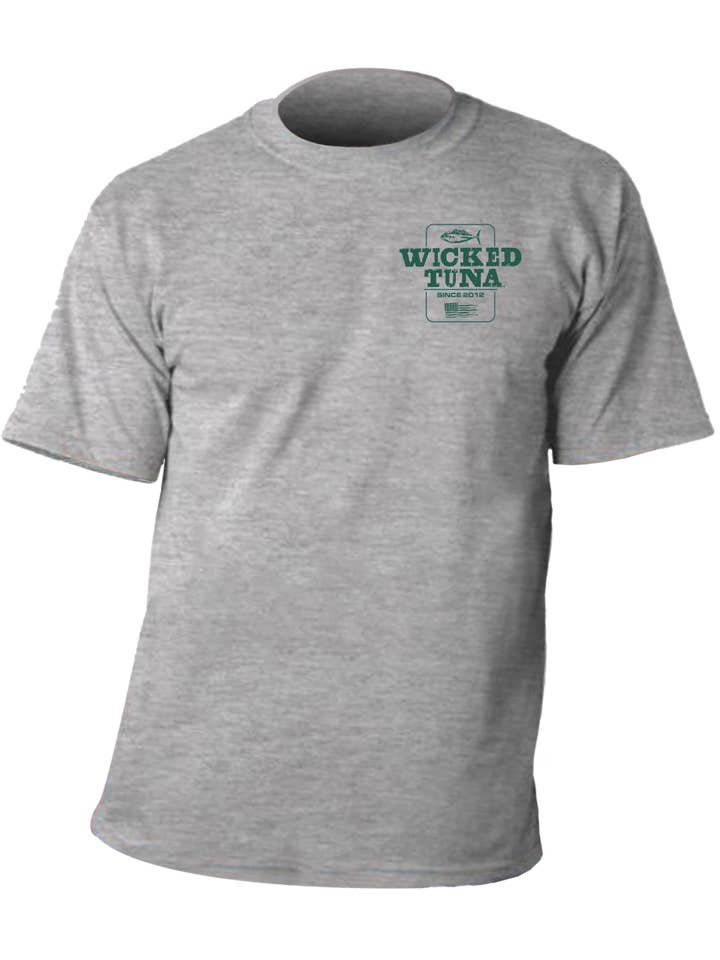 Katoenen overhemd van Wicked Tuna SS met stempellogo voor wholesale door Wicked Tuna