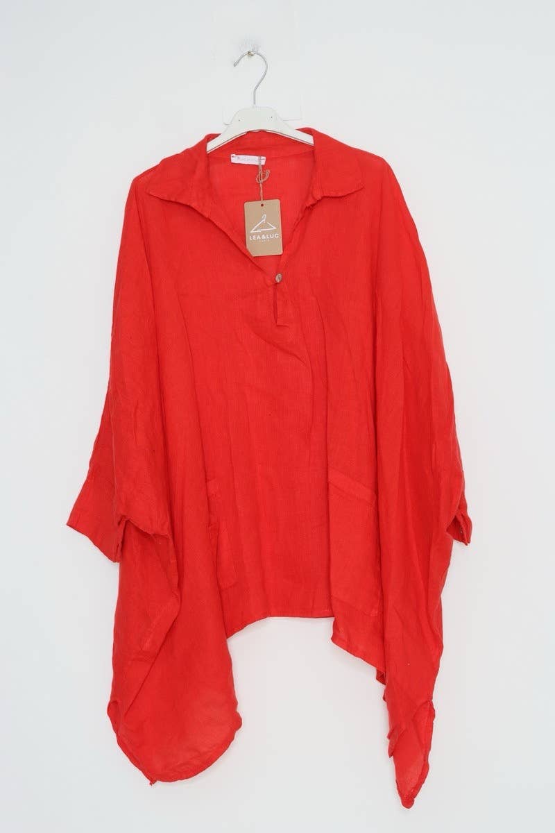 Lea & Luc - Grandes Tailles – Großhandel Tunika – Damen – Leinene Tunika in Übergröße5