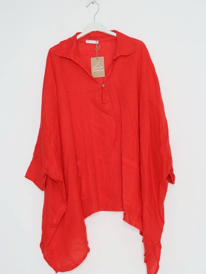 Lea & Luc - Grandes Tailles – Großhandel Tunika – Damen – Leinentunika in Übergröße SKU 116455