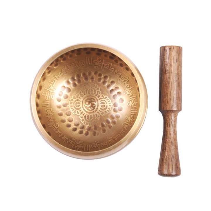 The Collection Royal / Royal Handicrafts - Wholesale Meditation Supplies - Plain Beaten Double Bajra Tibetan Singing Bowl4