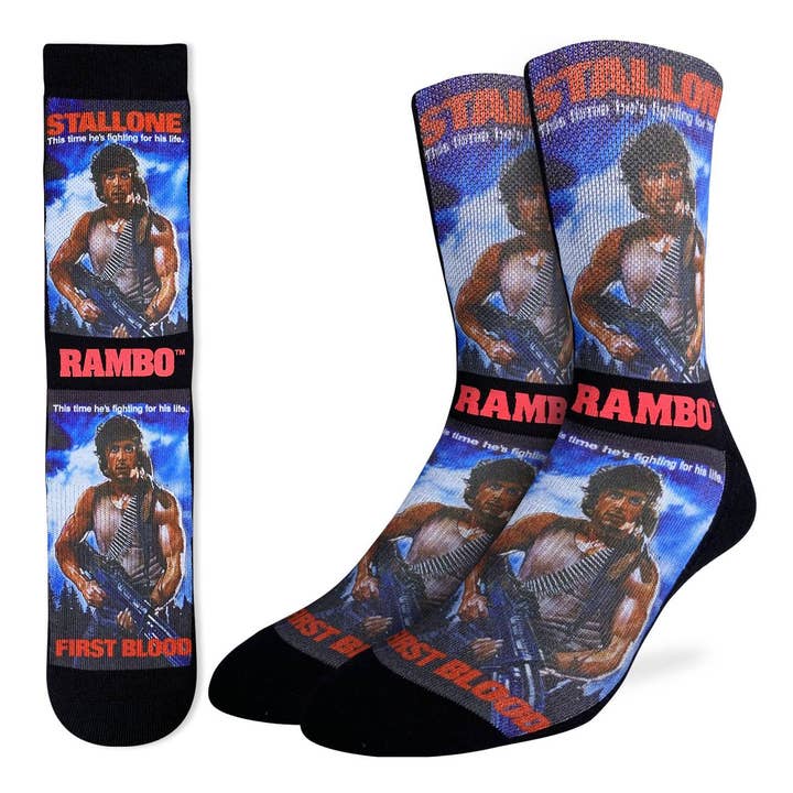Men's Rambo First Blood Socks for wholesale by Good Luck Sock