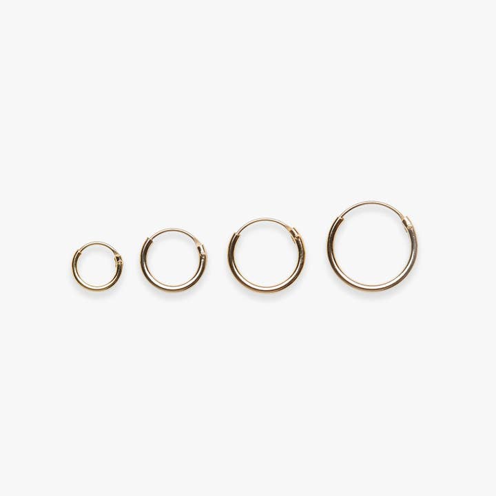 Minimal plain earring gold vermeil for wholesale by Koi Atelier