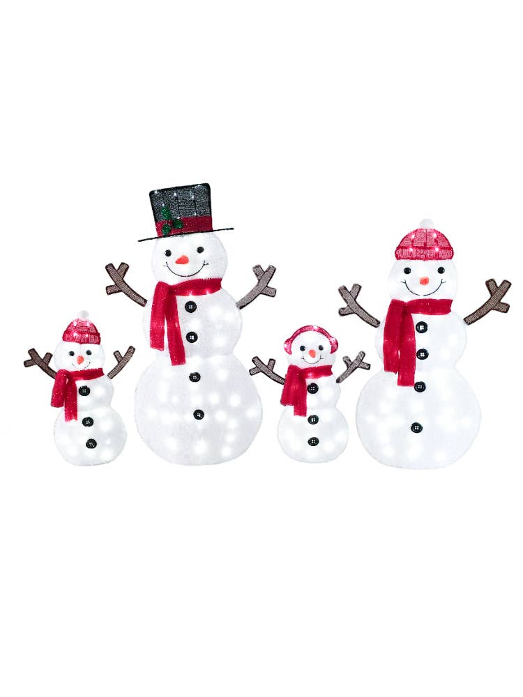 Flora Bunda Inc - Wholesale Christmas decoration - Snowman Family LED Holiday Lawn Set – 4pc