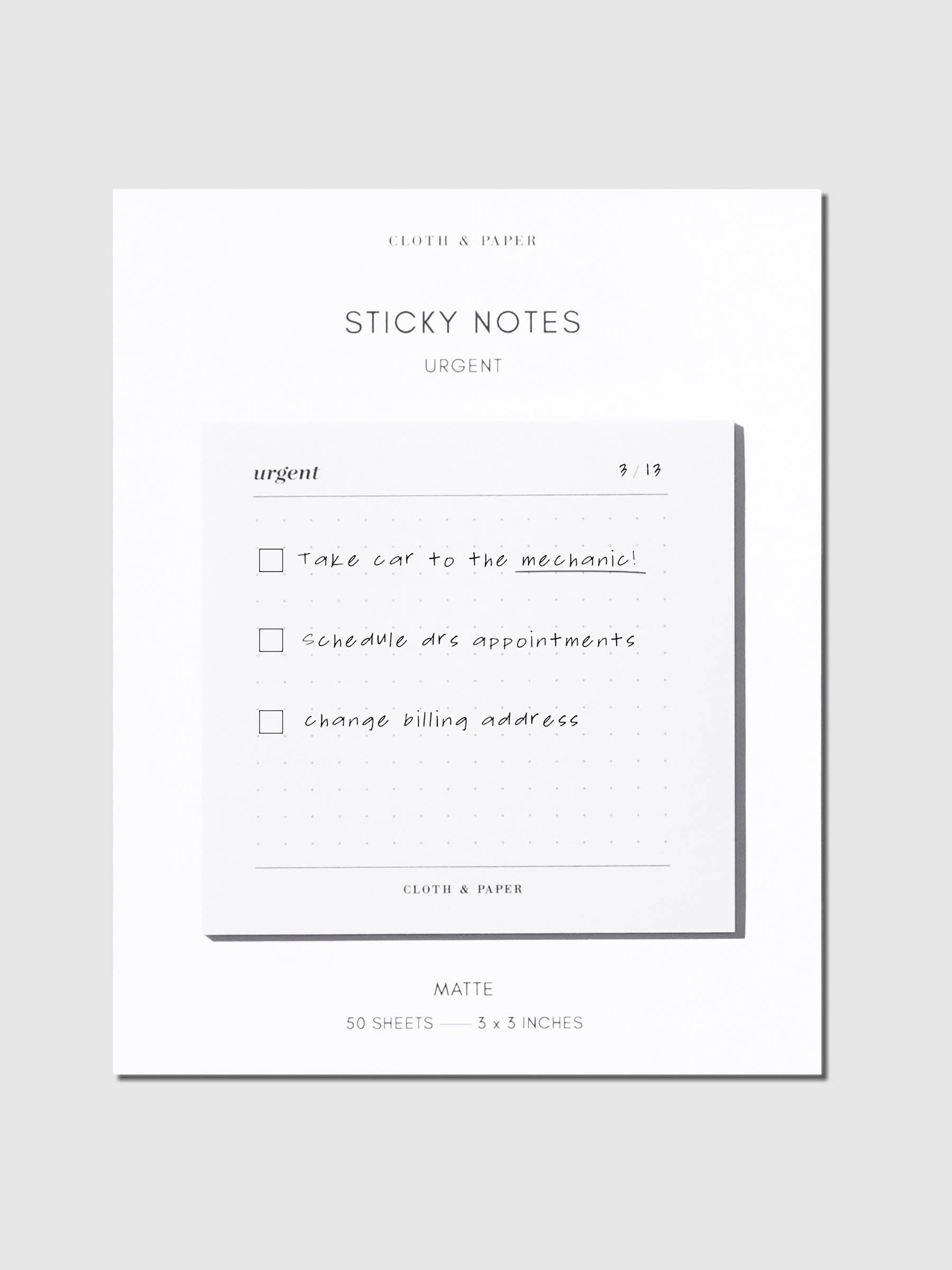 White Urgent Sticky Notes | Refreshed Design for wholesale on Faire1