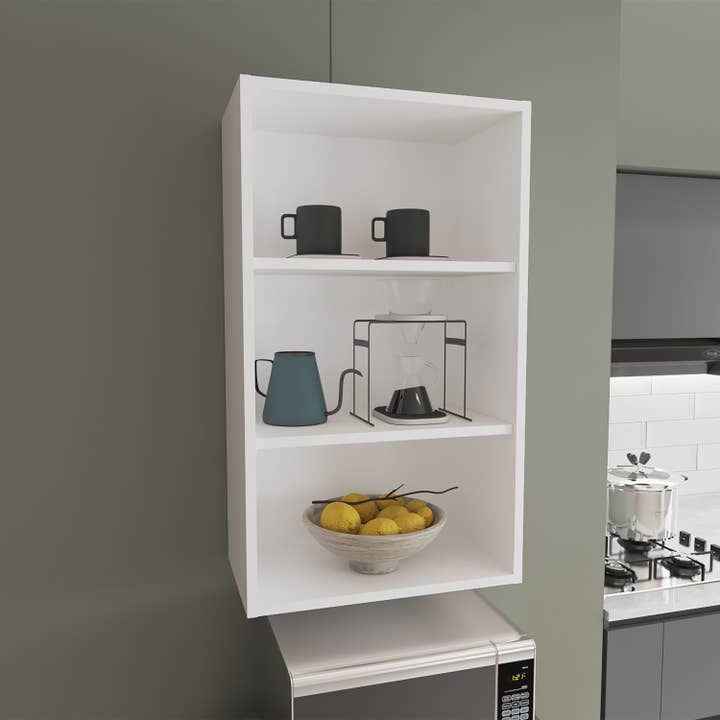 TUHOME FURNITURE - Wholesale Wall Mounted Shelf - Eco 36" High Open 3-Tier Wall Cabinet, Wall Shelf, Storage Cabinet, Cube Shelf Bedroom, Office, Living Room, Garage