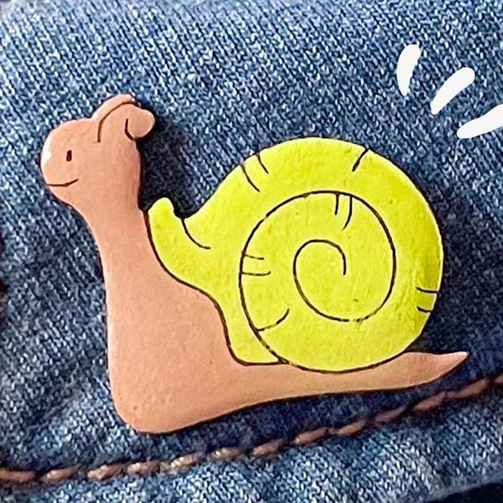 Alfinete de Mochila de Caracol Cottagecore para Jardineiro Ita Bag por atacado de PinTonik