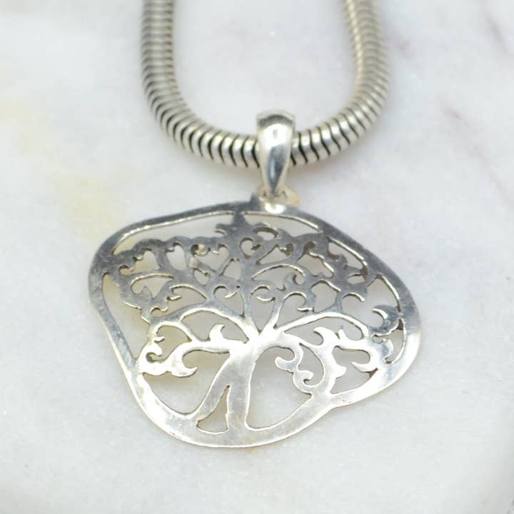 Tree of Life Silver Pendant for wholesale by Didi Bahini Fair Trade