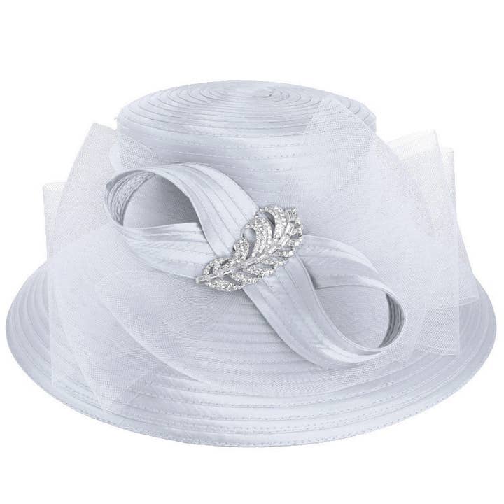 SP Sophia Collection - Wholesale Fascinator Hat - Women's - Dressy Brooch Ribbon Hat