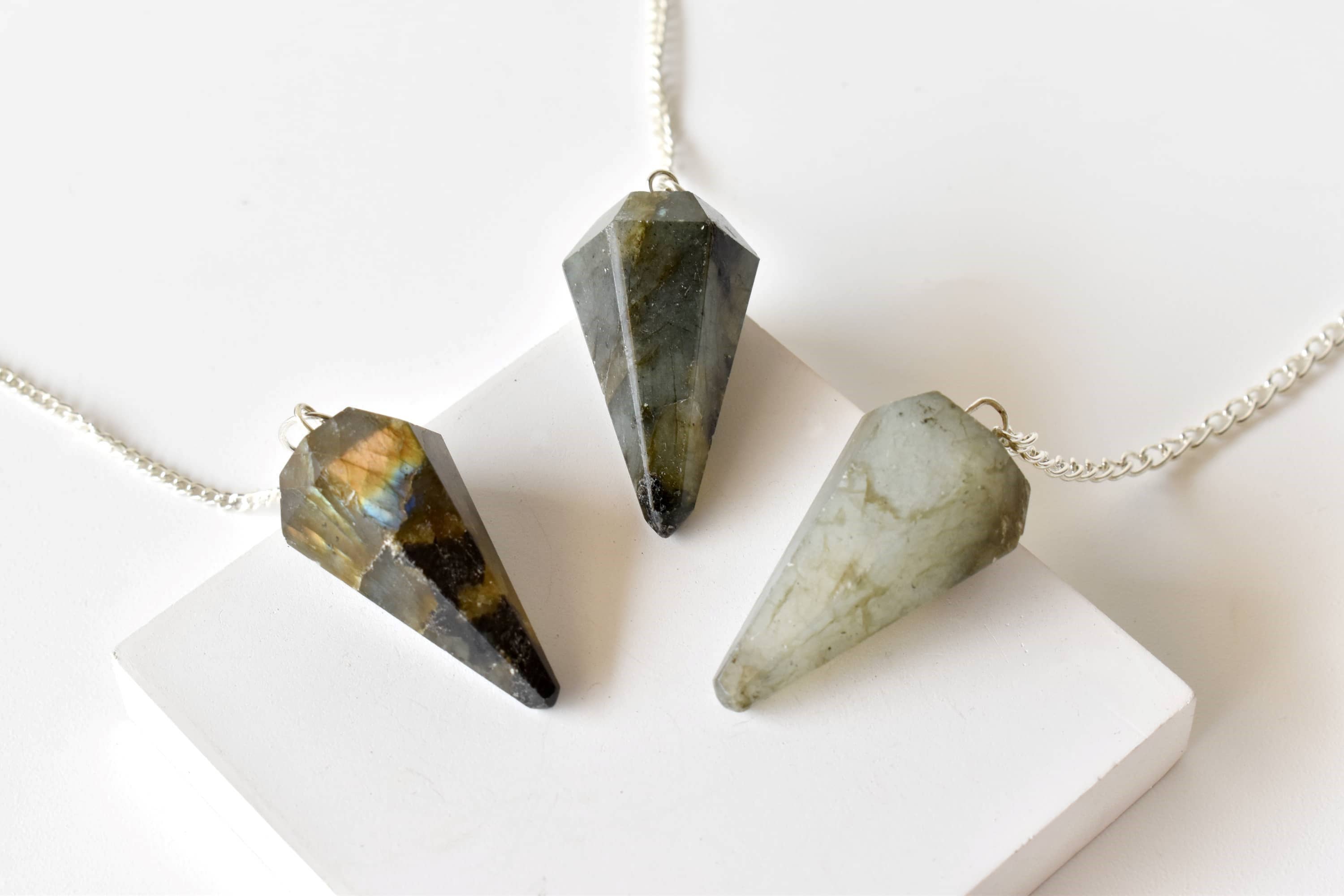 Soothing Crystals - Wholesale Spiritual Stone/Crystal - Dowsing Pendulum | Labradorite | Faceted | Crystal Pendulum2