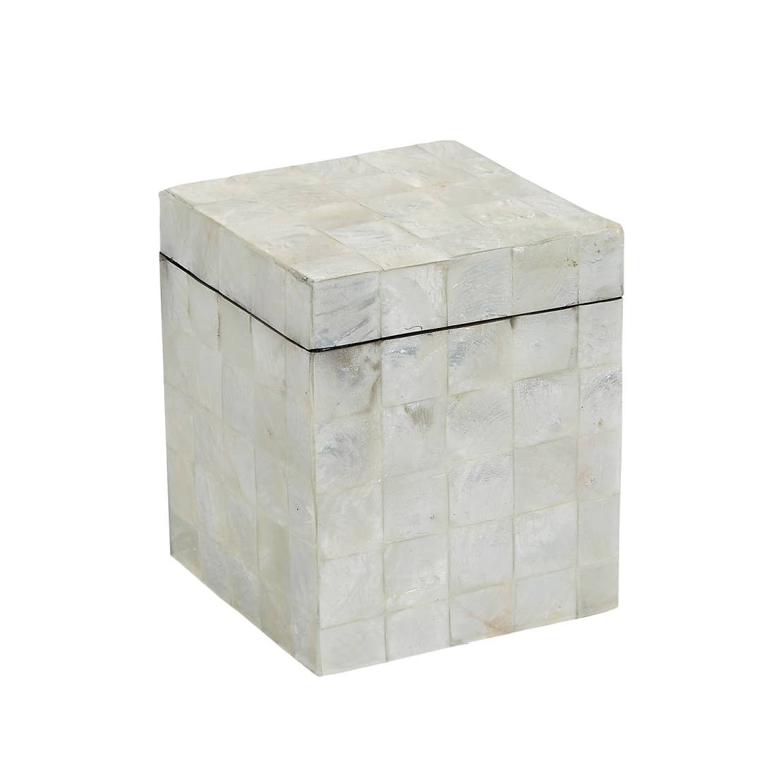 HS Seashells - Wholesale Bathroom Accessory Set - White Tiled Capiz Shell 7PC Bathroom Set6