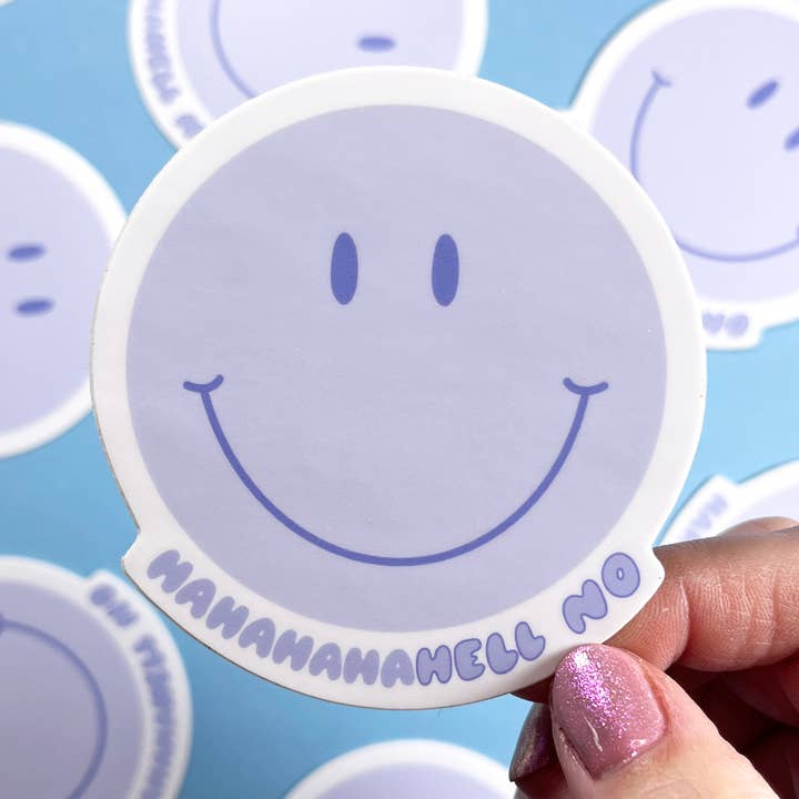 Hahaha Hell No Vinyl Sticker - LAST CHANCE STOCKING STUFFER HOLIDAY GIFT for wholesale by Your Gal Kiwi