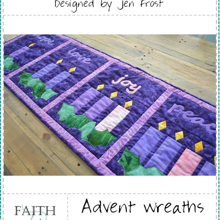 Faith and Fabric - Wholesale Quilt - Quilt Pattern: Advent Wreath1