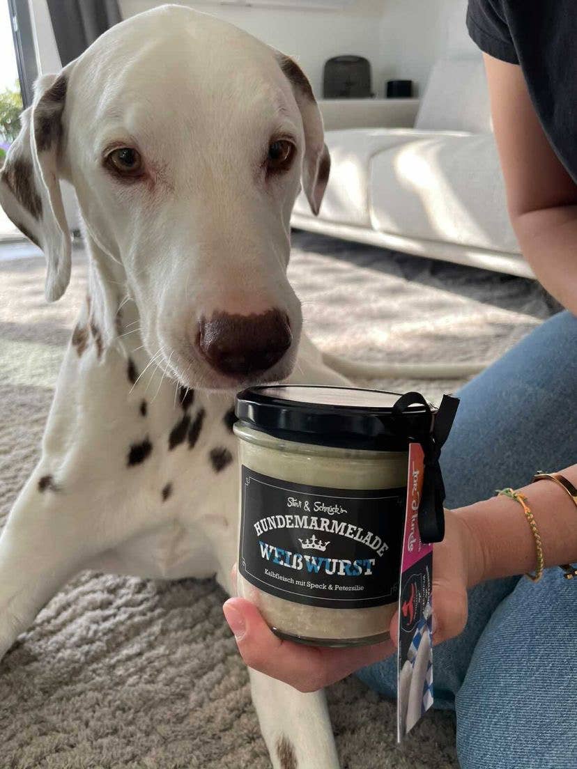 Meister Handelsmarken GmbH - Vente Friandises – chien - Confiture pour chien Weisswurst 275 g en bocal6