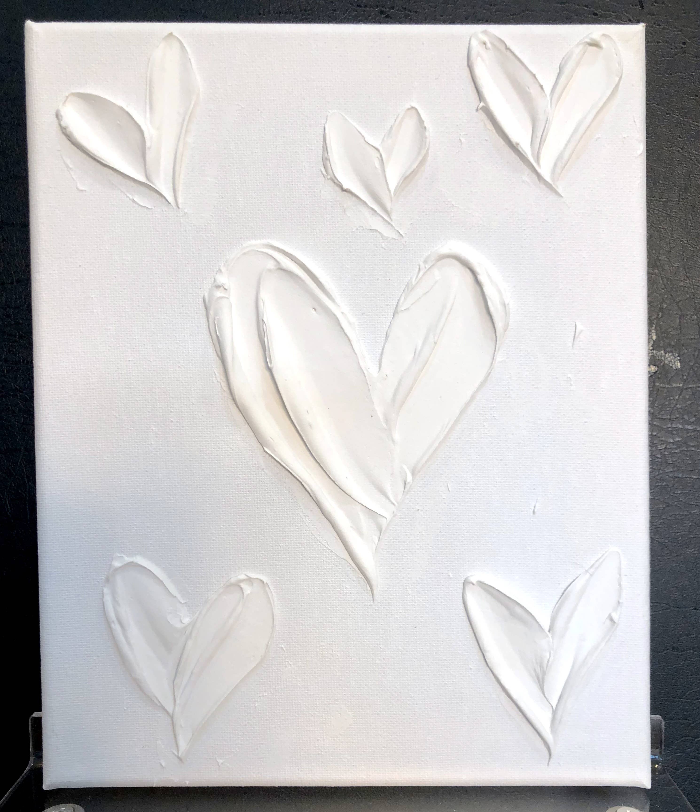 Coddiwomple - Vente Kit de bricolage - Peignez votre propre toile, 8 x 10 cœurs, arc-en-ciel, ange, sourire, points1