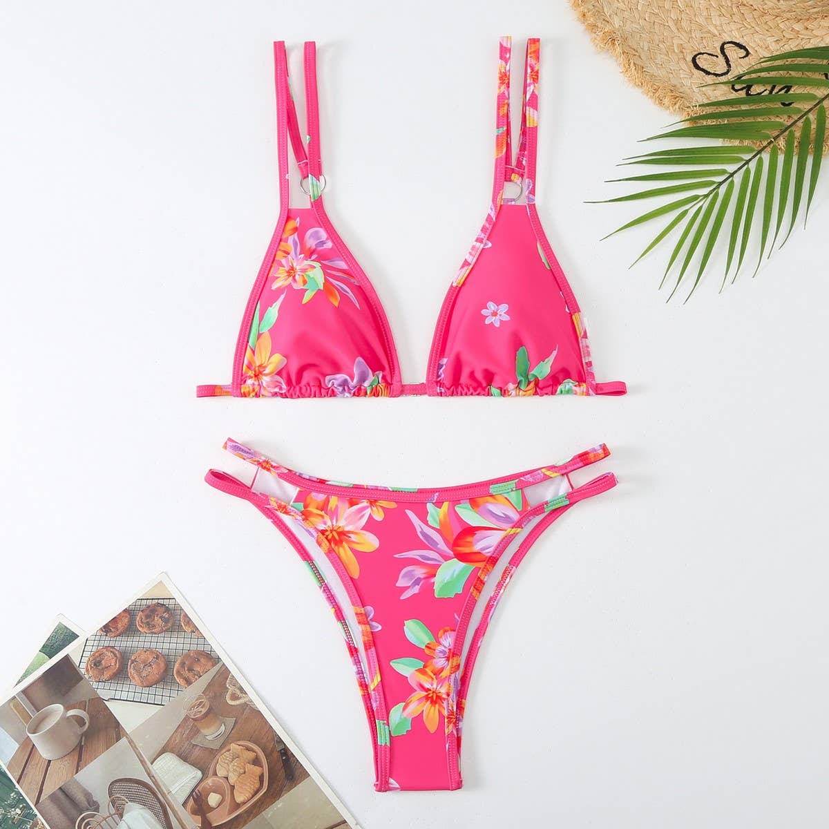 ACCITY - Wholesale Two Piece Swimsuit - Women's - PRINTED BIKINI SET - SEXY DOUBLE STRAP SWIMSUIT_CWMW09149