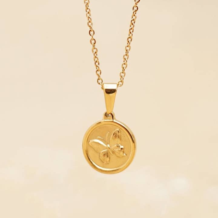 Halskæde med sommerfugl-transformering for engroshandel hos Maral Kunst