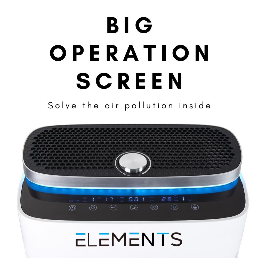 ELEMENTS – Purificador de ar por atacado – ELEMENTS ECO22 purificador de ar 4 em 1 com ionizador, desinfecção UV e umidificador5