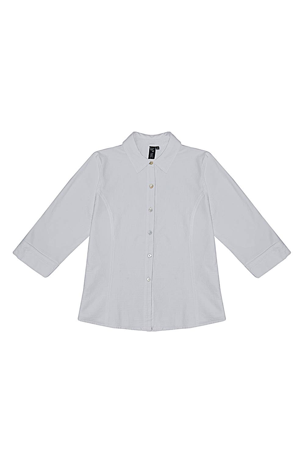 Focus Fashion – wholesale Buttoned-down shirt – Women's – Women's 3/4 Sleeve Stretch Button Down Shirt - JT1018