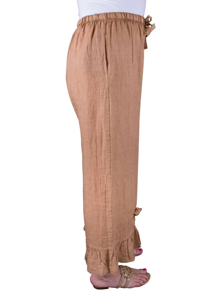 TINA Stephens Italy/Tees By Tina - Venta al por mayor Pantalones - Mujer - Pantalón de lino Desiree Rosette hasta el tobillo (PL158)9