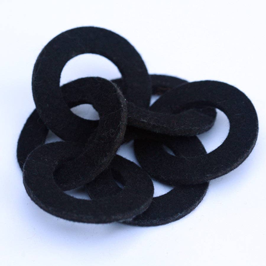 Amy Pfaffman Jewelry - Wholesale Bangle Bracelet - Wool felt six-ring bracelet1