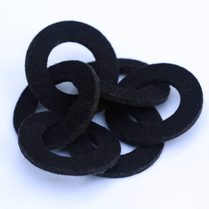 Amy Pfaffman Jewelry - Wholesale Bangle Bracelet - Wool felt six-ring bracelet1