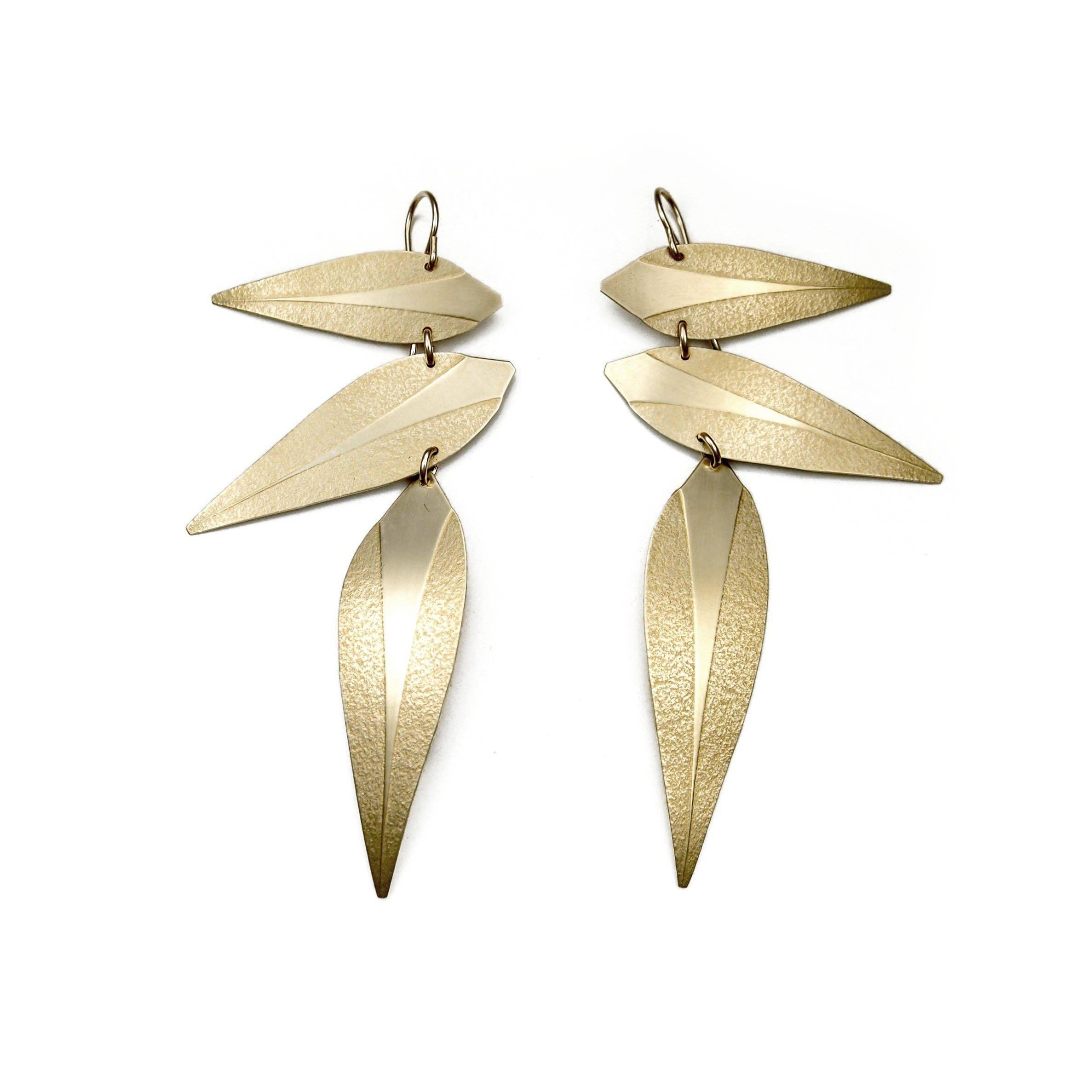 Carolyn Keys - Wholesale Dangle Earrings - Leaf Punk Earrings0