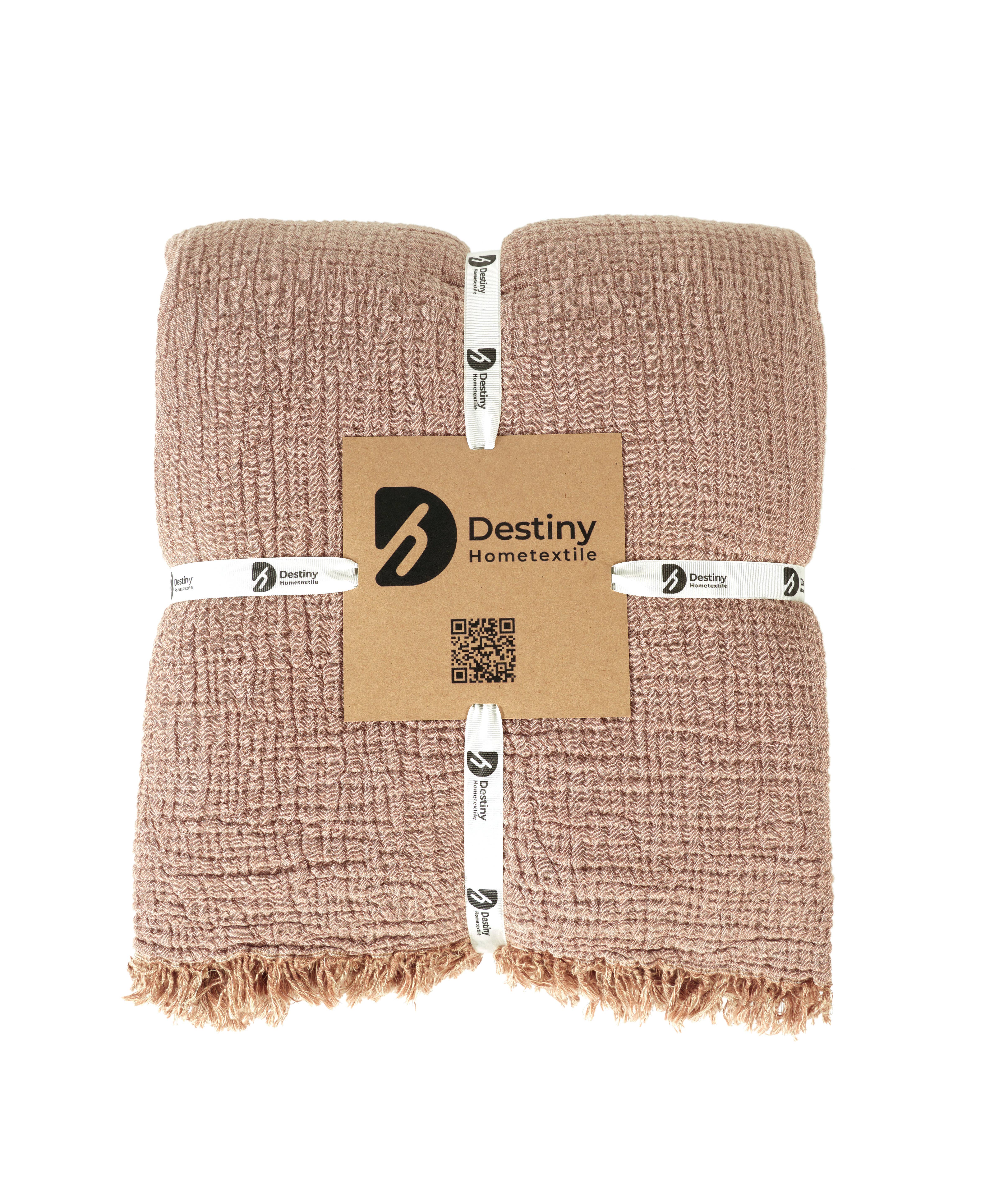 destinyhometex - Wholesale Throw Blanket - Purple color 4 layer gauze throw49