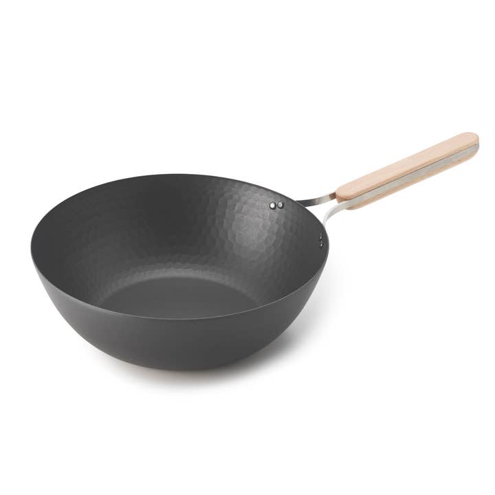 Nitrided Carbon Steel Wok Pan 28cm for wholesale by Made In Japan Tableware & Homeware